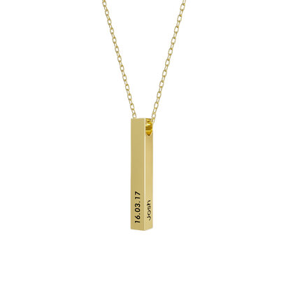 Collana Barre 3D Incisa - Eleganza personalizzata 