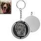 Silhouette dog round medallion key ring