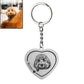 Schlüsselanhänger Silhouette eines Hundes Herz